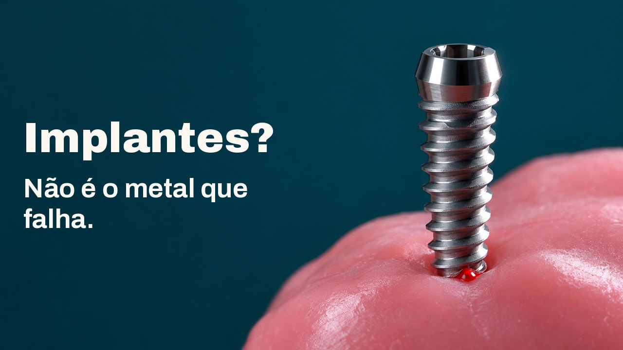 Implantes? Não é o metal que falha. Um parafuso de titânio polido em pé sobre uma cama de cera rosa macia, com luz dura vinda de um lado contra um fundo verde petróleo profundo.