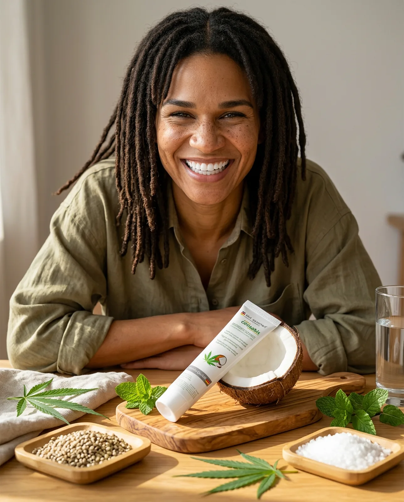Toothpaste for sensitive teeth and exposed enamel, low-foam, fluoride-free and SLS-free