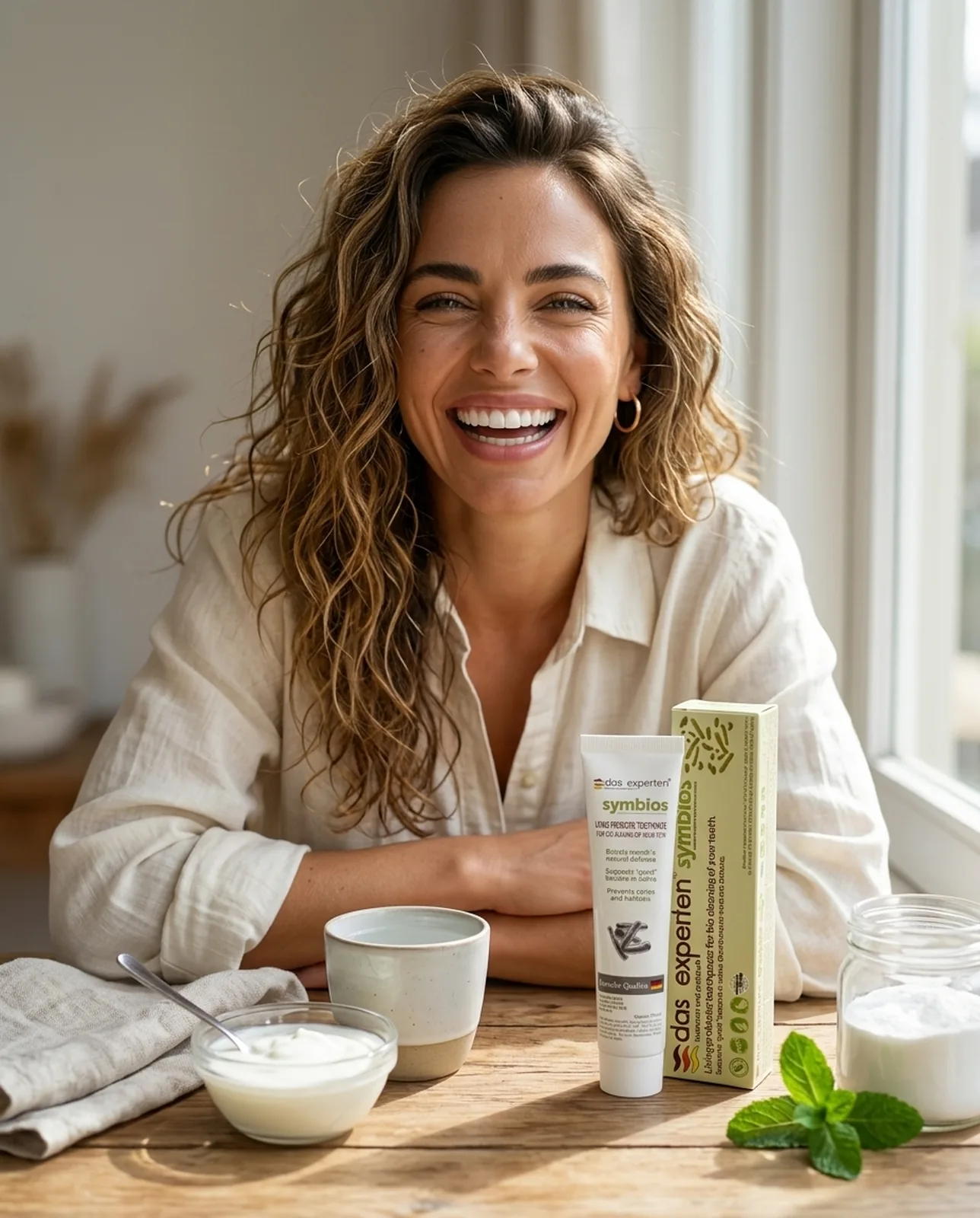 Probiotic toothpaste for bad breath with live Bacillus coagulans, SLS-free