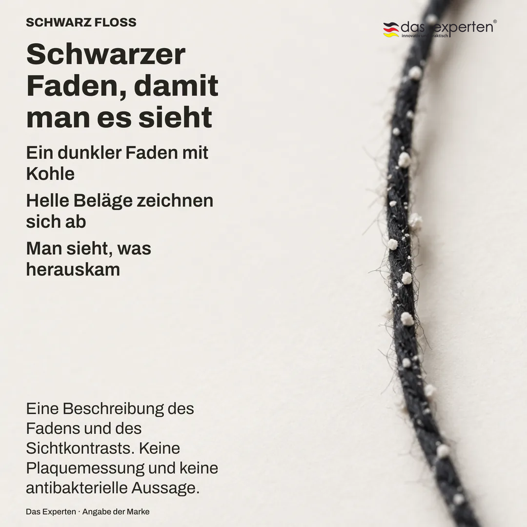 Kontraststudie: helles Material auf einem dunklen feinen Faden, allein die Sichtbarkeit des einen auf dem anderen