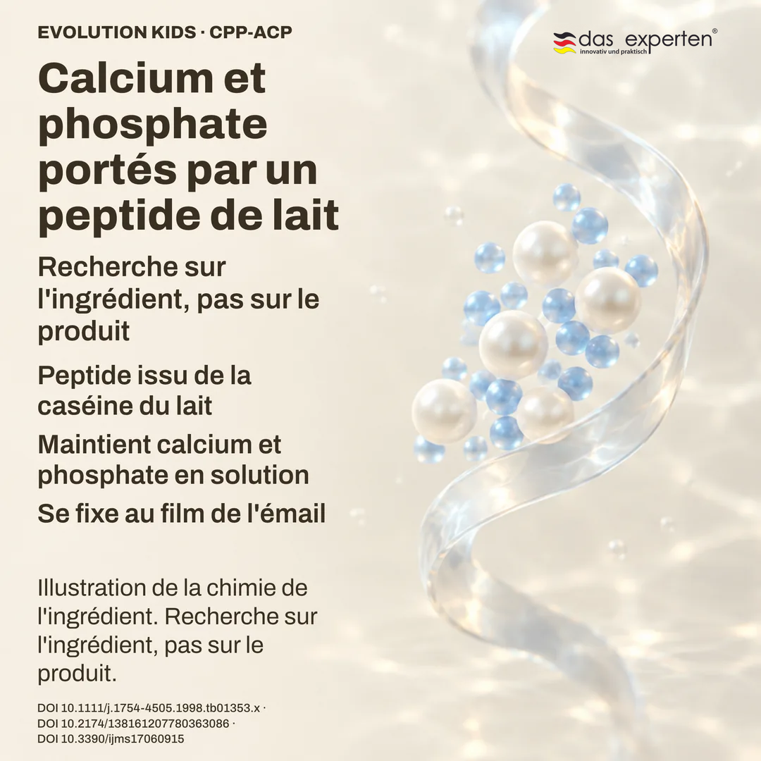 Schéma d'un peptide de caséine de lait maintenant calcium et phosphate en solution : recherche sur l'ingrédient