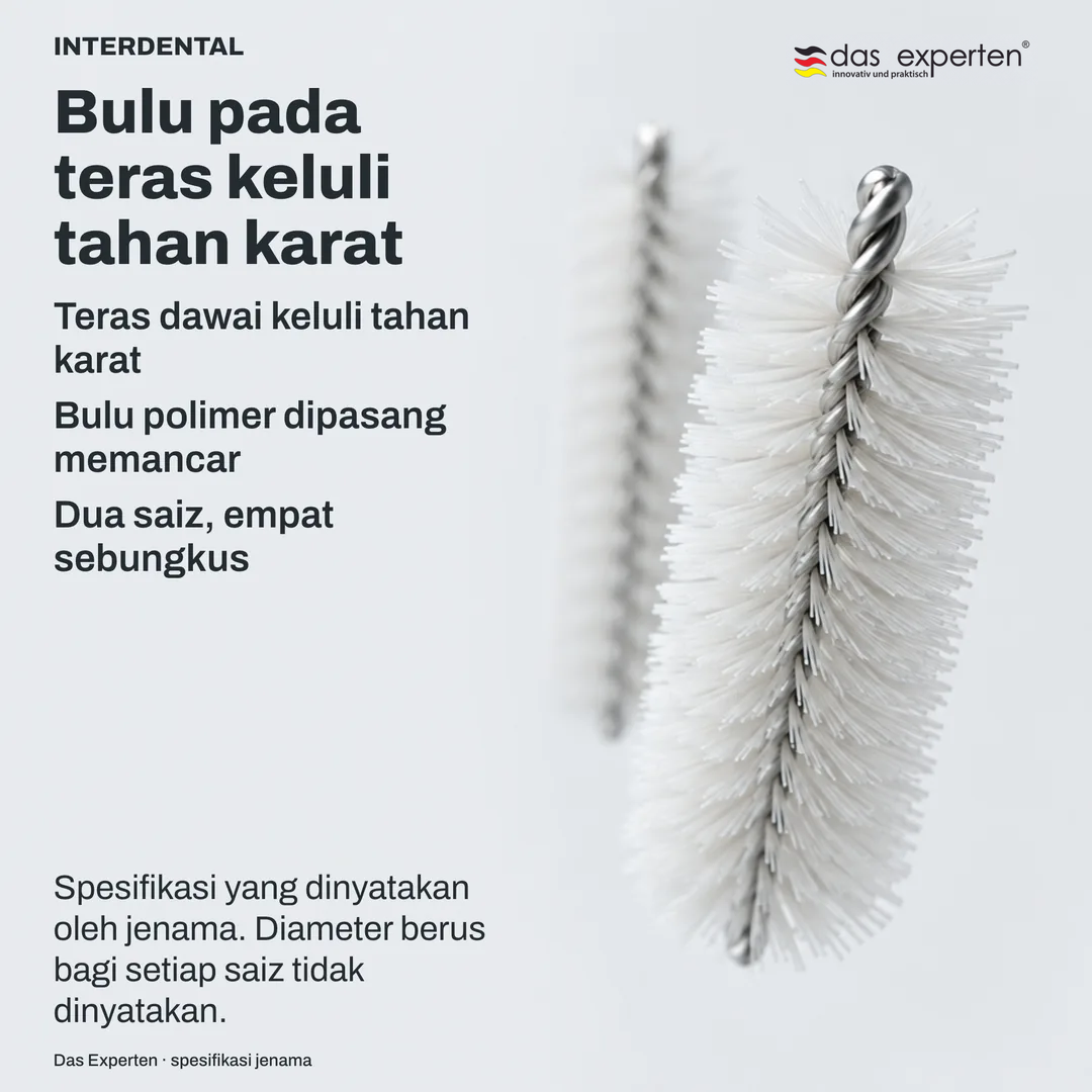 Kajian binaan: teras dawai dengan bulu dipasang memancar, skematik, berserta dua penanda saiz yang abstrak