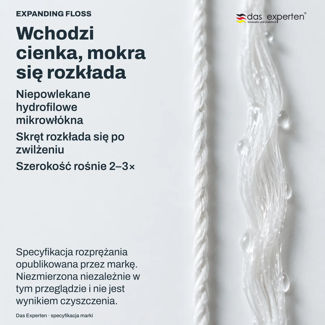 Studium materiału: pęczek cienkich włókien, suchy i ściśnięty z jednej strony, zwilżony i rozłożony z drugiej