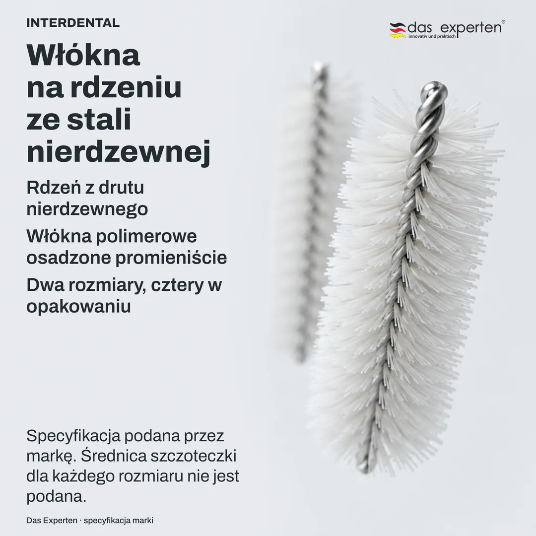 Studium konstrukcji: rdzeń z drutu z promieniście osadzonymi włóknami, schemat i dwa abstrakcyjne znaczniki rozmiaru