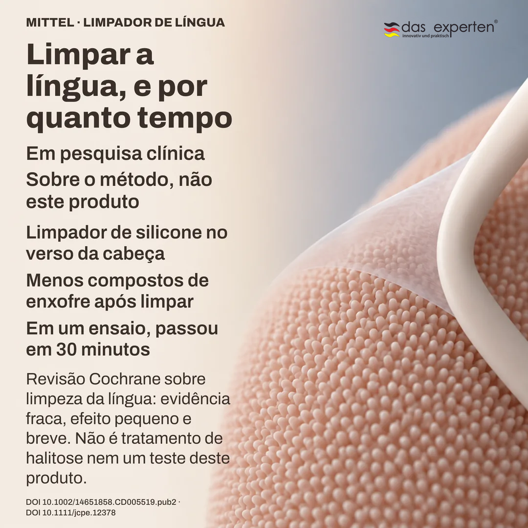 Estudo de medição: uma borda limpadora percorre uma língua esquemática e a leitura de enxofre cai por pouco tempo