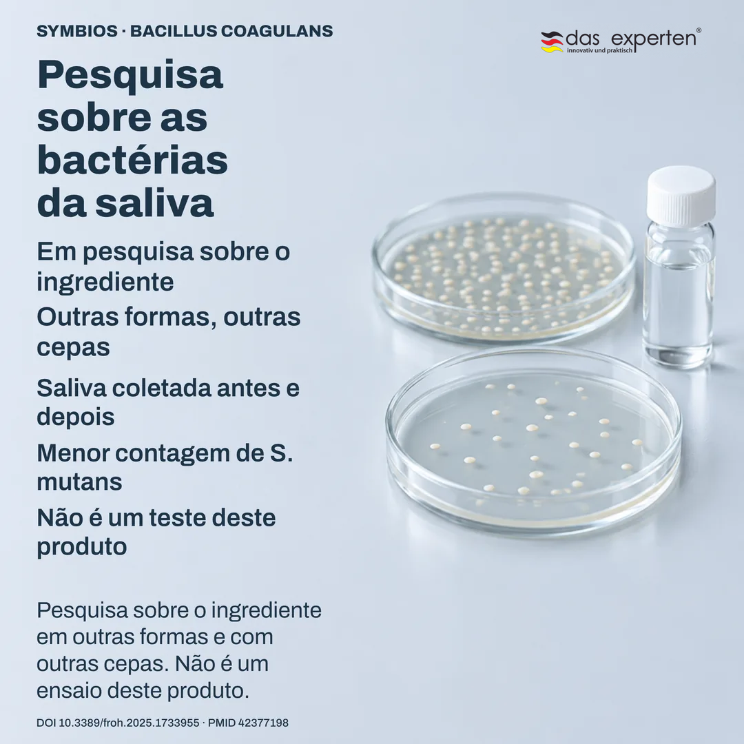 Cena de laboratório: amostras de saliva e placas de cultura identificadas, pesquisa sobre o ingrediente, não sobre este produto