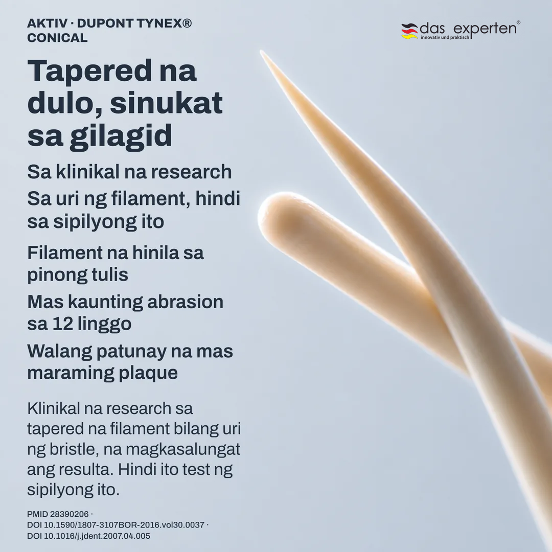 Pag aaral ng geometry: profile ng tapered na dulo katabi ng bilog na dulo, eskematiko sa di literal na sukat