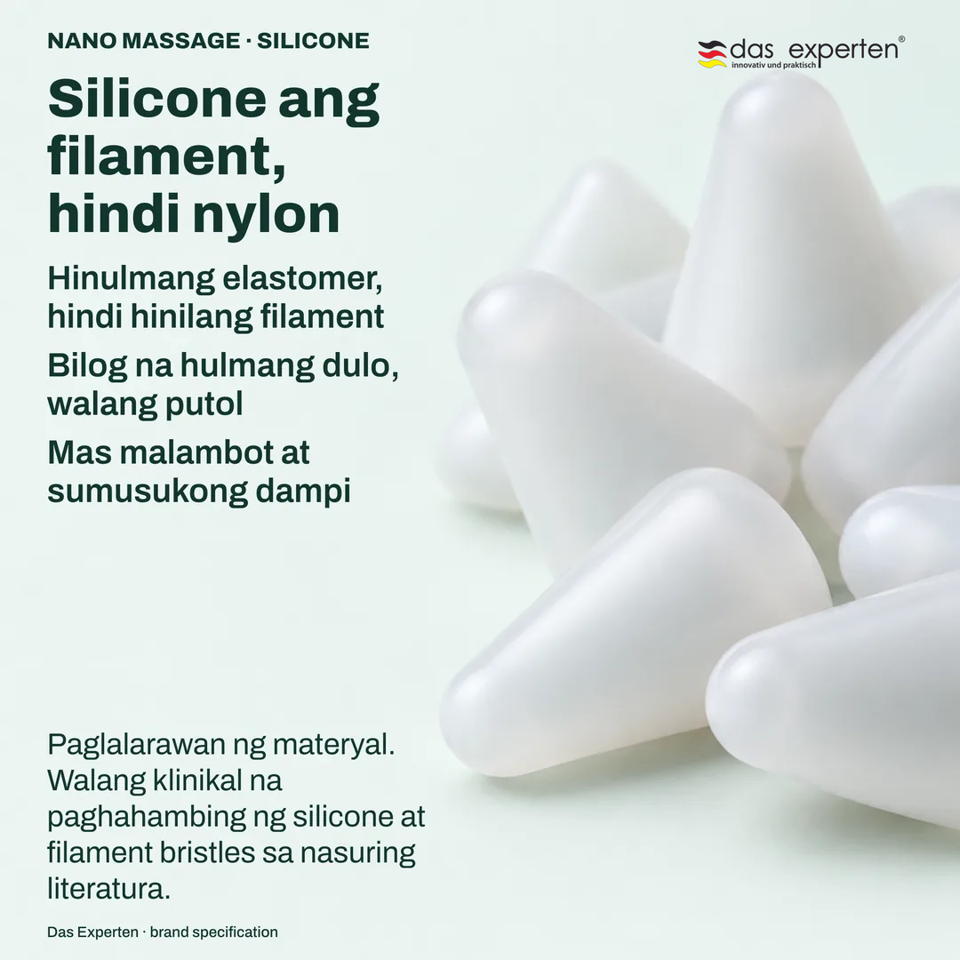 Pag aaral ng texture ng hinulmang silicone tips sa di literal na sukat: ang ibabaw ng materyal at bilog nitong dulo