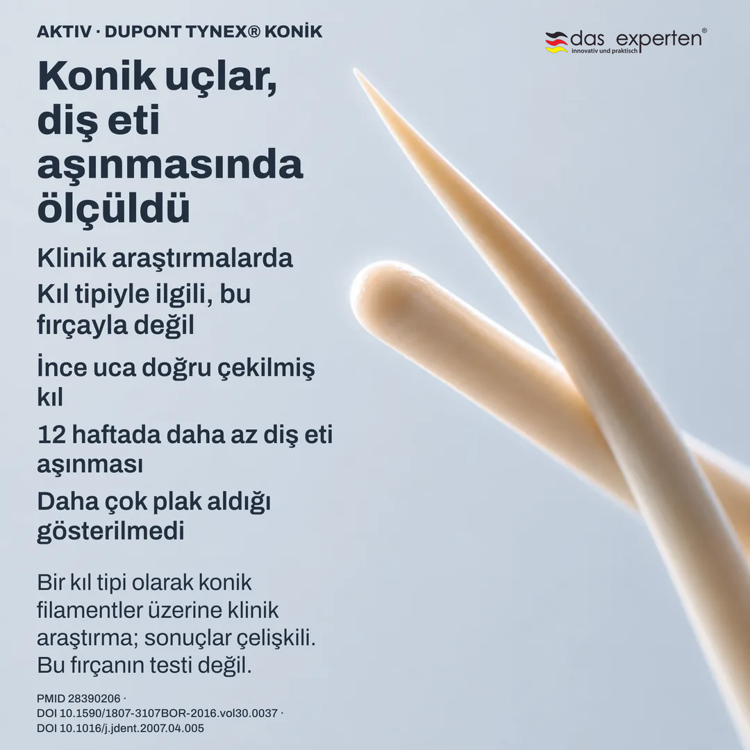 Kıl geometrisi incelemesi: konik uç profili ile yuvarlak uç profili yan yana, gerçek ölçekte olmayan şema