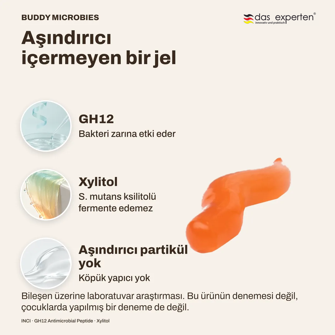 Aşındırıcı içermeyen bir jel · GH12 · Xylitol