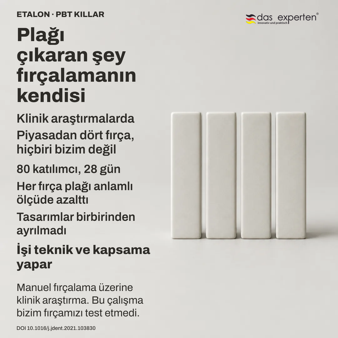 Çalışma şeması: dört adsız fırça tasarımı aynı plak indeksinde nötr işaretler olarak, yan yana toplanmış