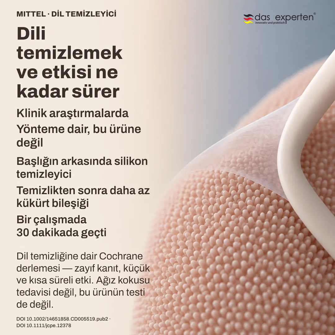 Ölçüm incelemesi: şematik bir dil yüzeyinde ilerleyen temizleme kenarı ve kısa sürede düşen kükürt değeri
