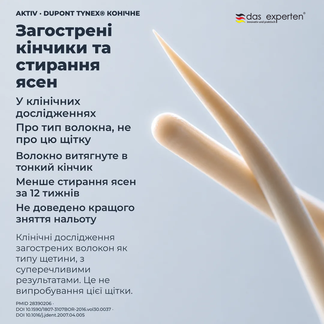 Дослідження геометрії: профіль загостреного кінчика поруч із округлим, схематичні контури в нереальному масштабі