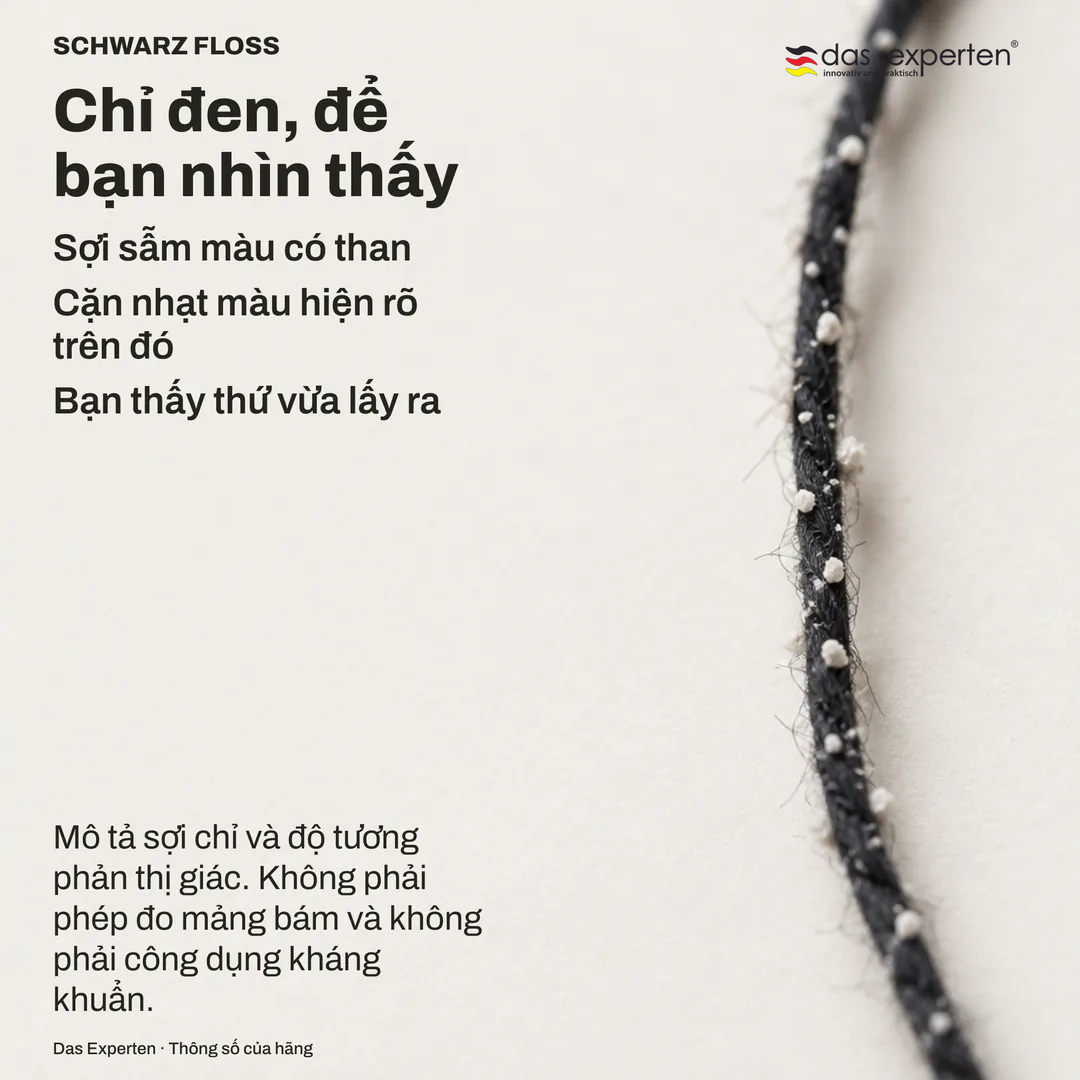 Nghiên cứu tương phản: vật liệu nhạt màu trên sợi sẫm mảnh, chủ đề là độ nhìn rõ của bên này trên bên kia